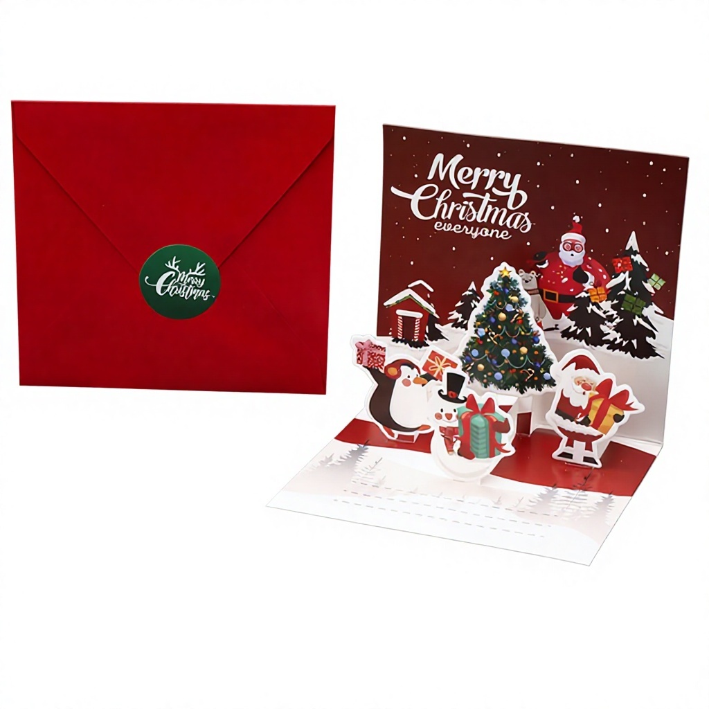04 1 carte de voeux + 1 enveloppe + 1 autocollant