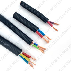 高品质铜芯导体电动RVV 2x 0.75mm 4x2.5mm 3x0.75mm2 4x1.5mm2 3x 6mm 4x 4mm 5X6MM RVV电力电缆 - Product Image 1