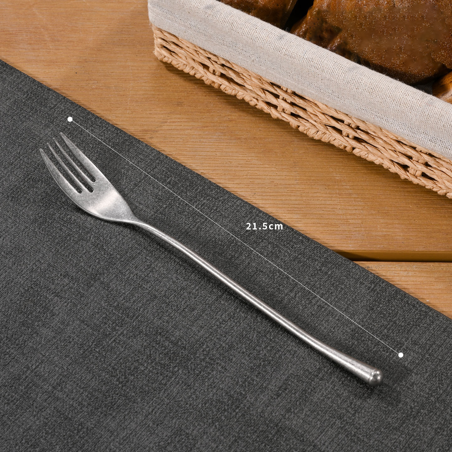 dinner fork -- retro silver