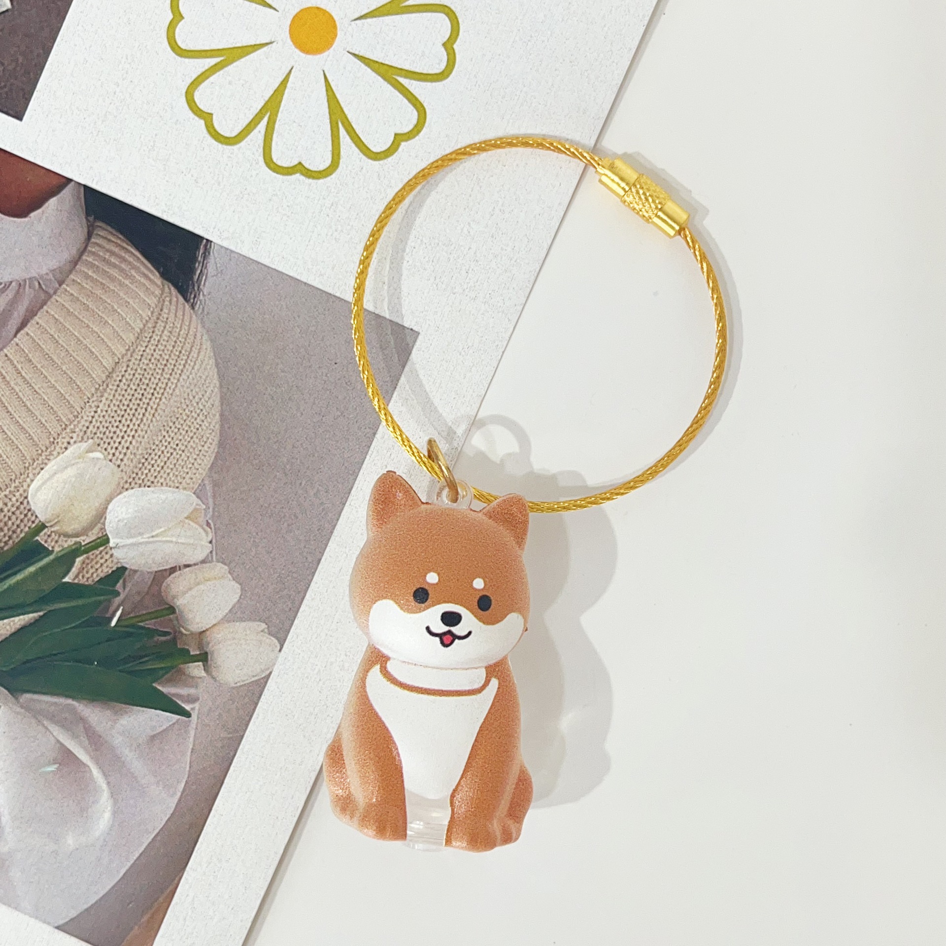 Shiba inu-golden circle buckle
