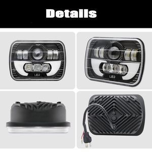 High Performance Conversion <strong>Kit</strong> Hi/Low Headlamp Ip67 <strong>6</strong> X 7 <strong>Led</strong> Sealed Beam Headlight for Jeep Accessories - Product Image 4