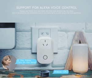 <strong>Au</strong>/UK Chip ESP8266 Alexa Wireless Standard Smart Wall Socket Wifi Mini Electrical 16A <strong>Remote</strong> Control Voice Circular Smart Plug - Product Image 5