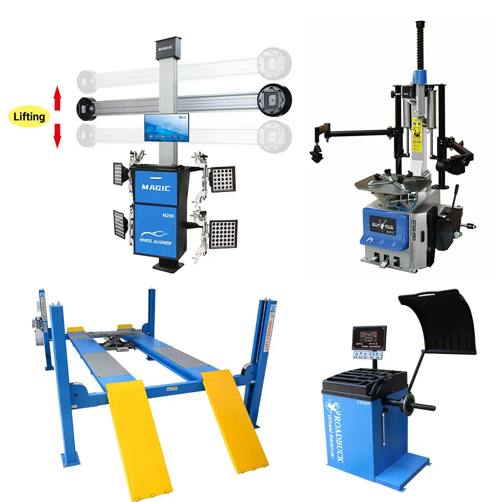 도로 벅 좋은 품질 자동 리프트 휠 정렬 휠 밸런서 및 타이어 체인저 콤보
