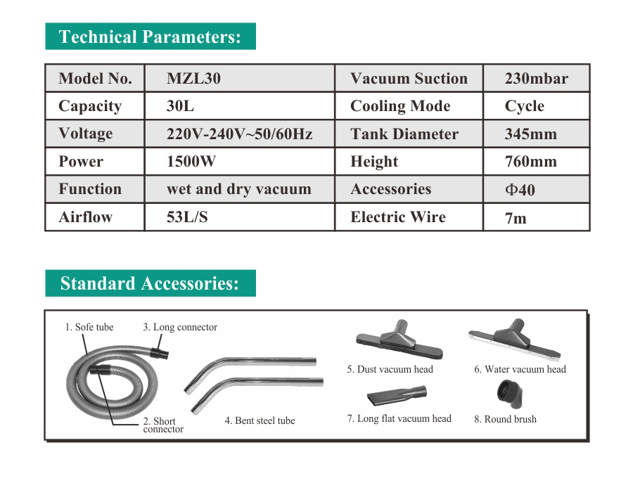 1500W Portable Dry Vacuum Cleaner Carpet Cleaning Machine