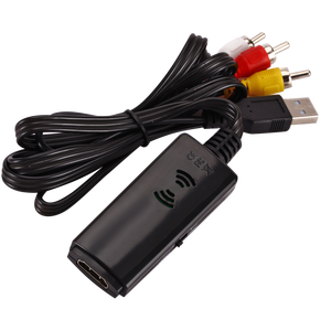 Mini compuesto RCA CVBS AV a HDMI Audio Video Adaptador convertidor PAL/NTSC con Cable de carga USB para pc xbox ps4 tv vh