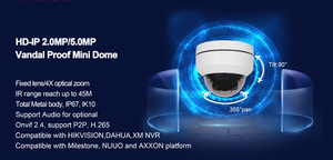 Mais barato 5MP 4X Zoom Óptico Auto Tracking PTZ 4K POE Câmera <span class=keywords><strong>IP</strong></span> Indoor E Ao Ar Livre