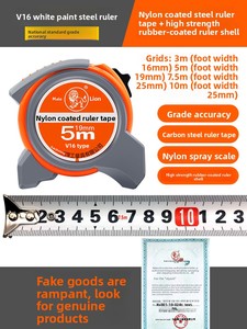 Thép Không Gỉ 10M Băng Đo 5M Xây Dựng Hộp Cai Trị Chính Hãng Lion Thương Hiệu 3-Vòng Tròn Cai Trị Siêu Chịu Mài Mòn Cho Hộ Gia Đình - Product Image 5