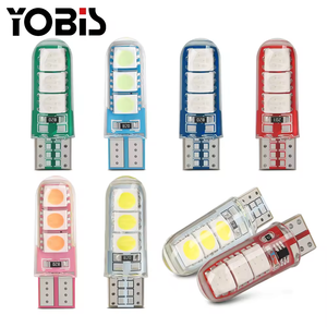 YOBIS汽车发光二极管灯厂T10 W5W硅胶Cob灯泡5050 6smd频闪194发光二极管Canbus灯泡汽车12v楔形闪光灯 - Product Image 5