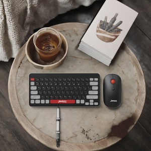 Mini combo de ratón inalámbrico 4D BT con 79 teclas Teclado de oficina Delgado Teclas de colores mezclados Interfaz USB Nuevo teclado para computadora portátil - Product Image 4