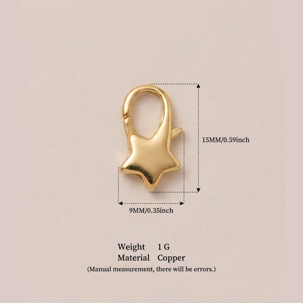 Gold 12 5pcs star clasp