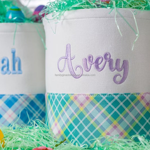 Bán buôn kẹo phục sinh trang trí lưu trữ thêu trẻ em đầy màu sắc phục sinh giỏ - Product Image 3