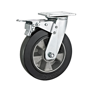 4 5 6 8 Zoll Werkseitig schwenkbares Rollen rad Gummi rollen Hochwertige Hochleistungs-Industrie rollen lager - Product Image 6