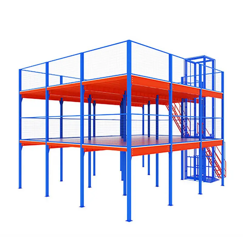Plataforma de entresuelo de almacén personalizado sistema de estantería de entresuelo industrial Sistema de estante de entresuelo de acero
