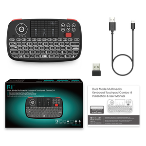 Mini teclado inalámbrico portátil Rii I4 Con Teclado retroiluminado QWERTY Touchpad para Apple iOS Android Window - Product Image 5