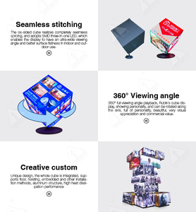 High Refresh Rate Full Color <strong>LED</strong> Cube Display | 4/5-Sided 3D <strong>Dynamic</strong> Effects for Indoor or Outdoor Advertising &amp; Stage Events - Product Image 4
