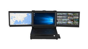 17.3インチTFT LCD工業用ポータブルコンピュータ1920*1080解像度マルチスクリーンIntel Xeon E5-2609V3 1.9Ghz CPU DDR4 RAM - Product Image 2