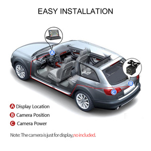 Monitor de visión trasera para coche, pantalla TFT LCD de 4,3 pulgadas, sistema de visión trasera de estacionamiento para cámara de marcha atrás - Product Image 5