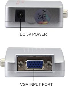 Adaptador VGA a RCA Convertidor compuesto de VGA a video S-Video para monitores HDTV