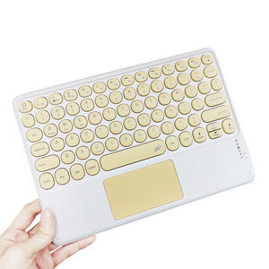 Teclado portátil inalámbrico bt con touchpad para Gamer, miniteclado RGB colorido con alfombra deslizante, Trackpad