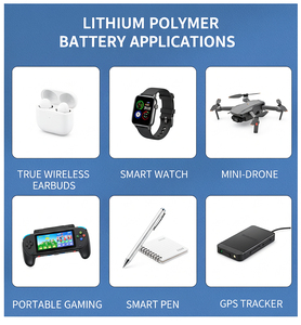 Hiệu suất cao 3.7V lithium có thể sạc lại Polymer Pin <span class=keywords><strong>103450</strong></span> 1800mAh 3.7V LiPo pin với PCM và kết nối - Product Image 6