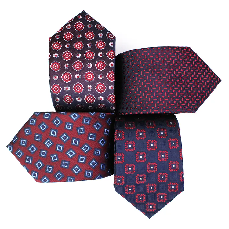 Cravatte di seta all'ingrosso uomo moda Casual Corbatas De Seda Dot imitazione cravatte di seta tessuto Jacquard per cravatte