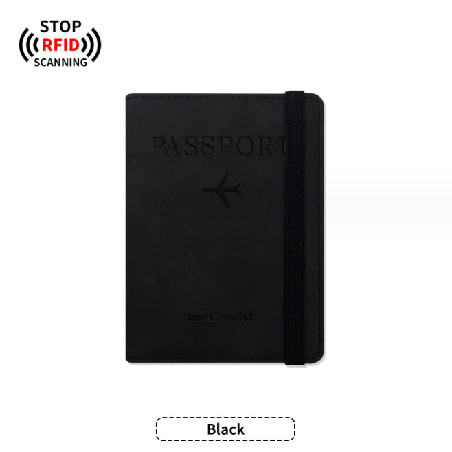 Black passport holder