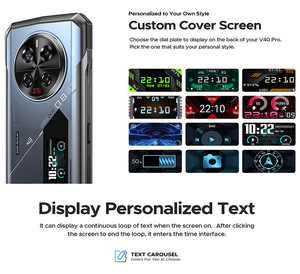 <strong>DOOGEE</strong> V40 Pro New Model Android 14 Rugged Phone with MediaTek Dimensity 7300 Face Unlock and Side Fingerprint Recognition - Product Image 5