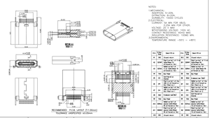 USB-31S-F-01 USB C母连接器高耐用性垂直USB 3.1 C型母 - Product Image 6