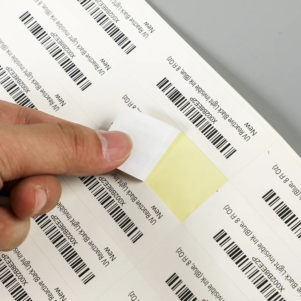 Livraison personnalisée tableau blanc auto-adhésif petite étiquette numéros code à barres autocollant étiquette