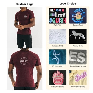 Özel t shirt kendi marka 93% Polyester 7% Spandex katyon nem esneklik spor giyim katyon t-shirt - Product Image 6