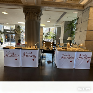 Hình chữ nhật Pop Up truy cập có thể gập lại triển lãm thương mại truy cập bàn Pop Up Booth bảng với LED ánh sáng - Product Image 6