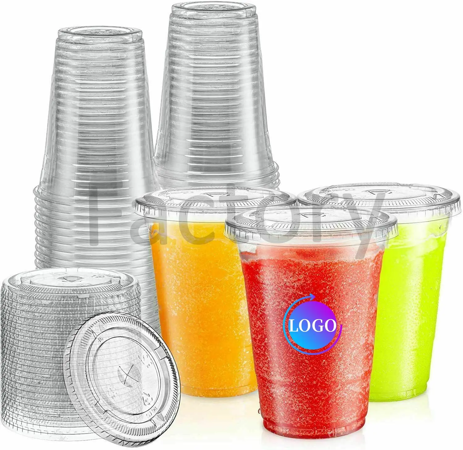 7 8 9 10 12 16 20 Oz Wegwerp Plastic Pet Cup Met Koepel Platte Deksel Stro Fabrikant Groothandel Koude Dranken Koffie Doorzichtige Kopjes