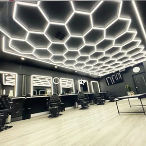 Venditore caldo 6500K garage esagonale led light plafoniera a nido d'ape griglia led light GYM automotive led - Product Image 1