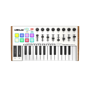 WORLDE TUNA Mini Controlador de teclado MIDI USB de 25 teclas Ultra-portátil 8 almohadillas retroiluminadas RGB TUNAMINI (controlador MIDI) - Product Image 3