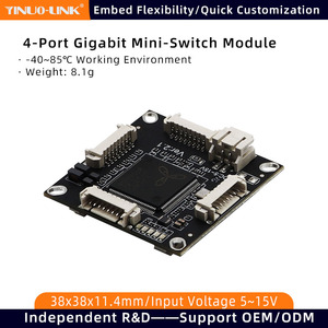 PCBA compacto integrado en la industria: módulo de conmutador Ethernet de 4 puertos 10/100/1000Mbps con integración de PCB para solución de sistema OEM/ODM - Product Image 2