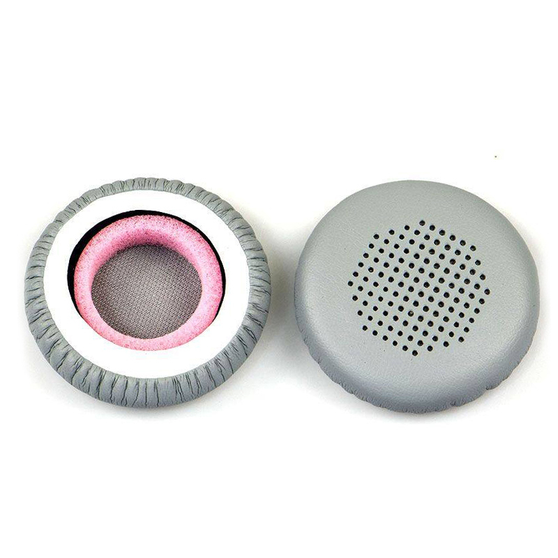 1 almohadilla de cuero proteico gris con malla rosa.