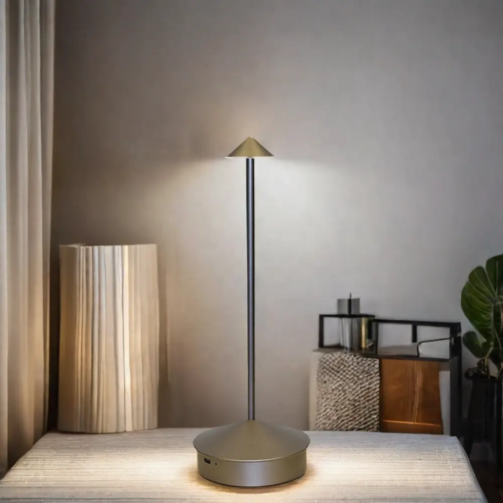 Nouveau tactile LED gradation lampe de Table pour Restaurant Rechargeable sans fil lumière chevet éclairage luxe décor à la maison batterie