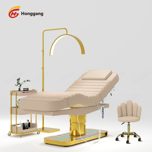 Meja pijat Salon kecantikan kulit putih kustom dengan 3 motor perawatan bulu mata kecantikan wajah - Product Image 1