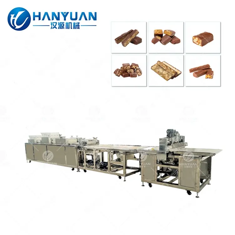 チョコレート生産ラインによるピーナッツキャンディーバーコーティング