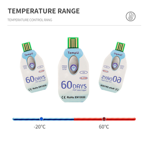 TempU <strong>Temperature</strong> <strong>and</strong> Humidity <strong>Data</strong> <strong>Logger</strong> Single Use PDF Report Recorder USB 10000 Points for Cold Chain - Product Image 3