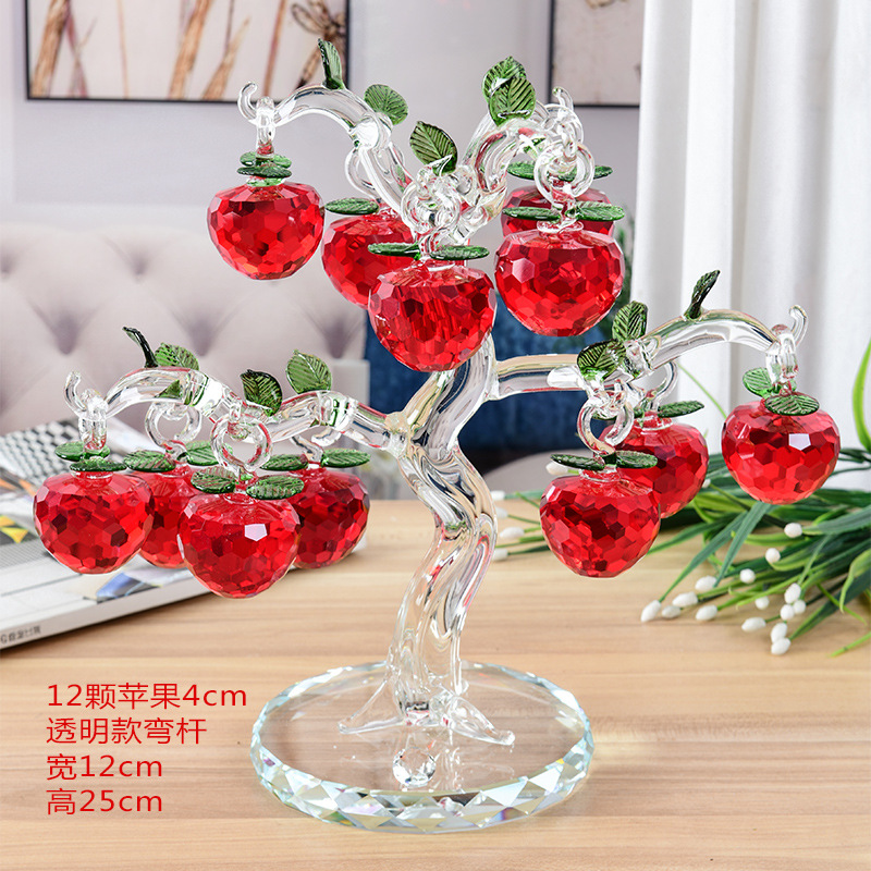 12 hanging curved rods full red apple tree