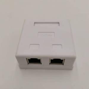 CAT5e 2 RJ45 8P8C kadın çıkışları beyaz Jack UTP korumasız yüzey montaj çift bağlantı Jack kutusu - Product Image 4