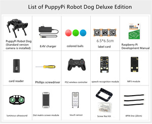 ROSロボット四足ロボット犬PuppyPiバイオニック4本足インテリジェントプログラミングAI視覚認識RaspberryPi4B - Product Image 3