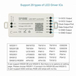 DC5V 12V 24V Smart phone control SP108E WIFI pixel led Controller per RGBW pixel led Strip