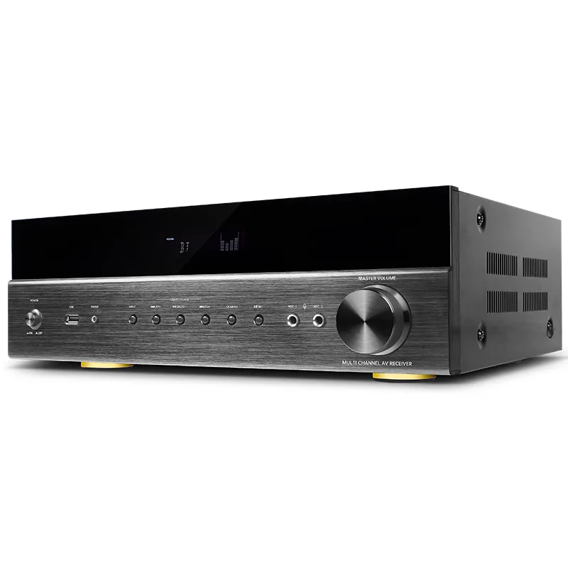 AV-6136HD Hifi Professionnel BRUT 7.1ch Real surround sound amplificateur avec HD/DAC/PHONO/Optique/Coaxial