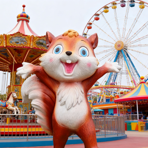 Đáng Yêu Phim Hoạt Hình Sóc Bức Tượng Vui tươi Nhựa Điêu Khắc Nghệ Thuật Trang Trí Nội Thất Cho Vườn Công Viên Phòng Khách Lễ hội Trang Trí Quà Tặng Ý Tưởng - Product Image 3