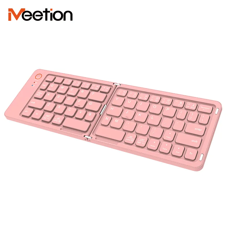 Teclado portátil MEETION BTK001 para i phone tipo C teclado flexível dobrável por indução magnética para i pad