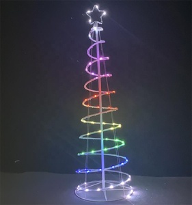 ไฟ LED ทรงกรวยพับได้สำหรับตกแต่งเทศกาลคริสต์มาสสินค้าใหม่2024 LED 5 6ฟุต - Product Image 1