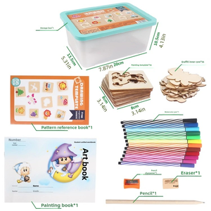 <span class=keywords><strong>2025</strong></span>新品畅销木质涂鸦板儿童早期手工绘图3d工具亲子互动教育玩具