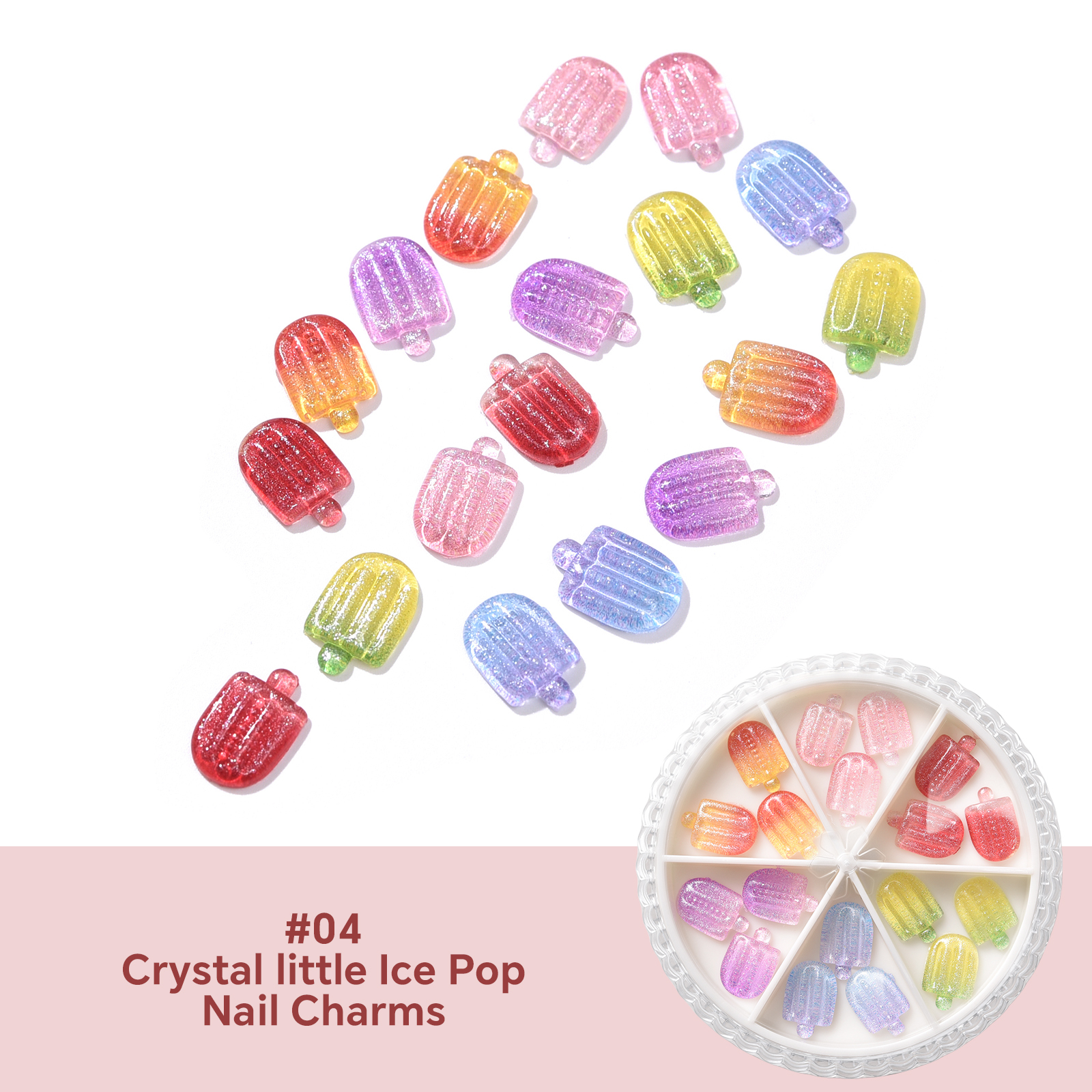 #04 Crystal little Ice Pop Nail Charms